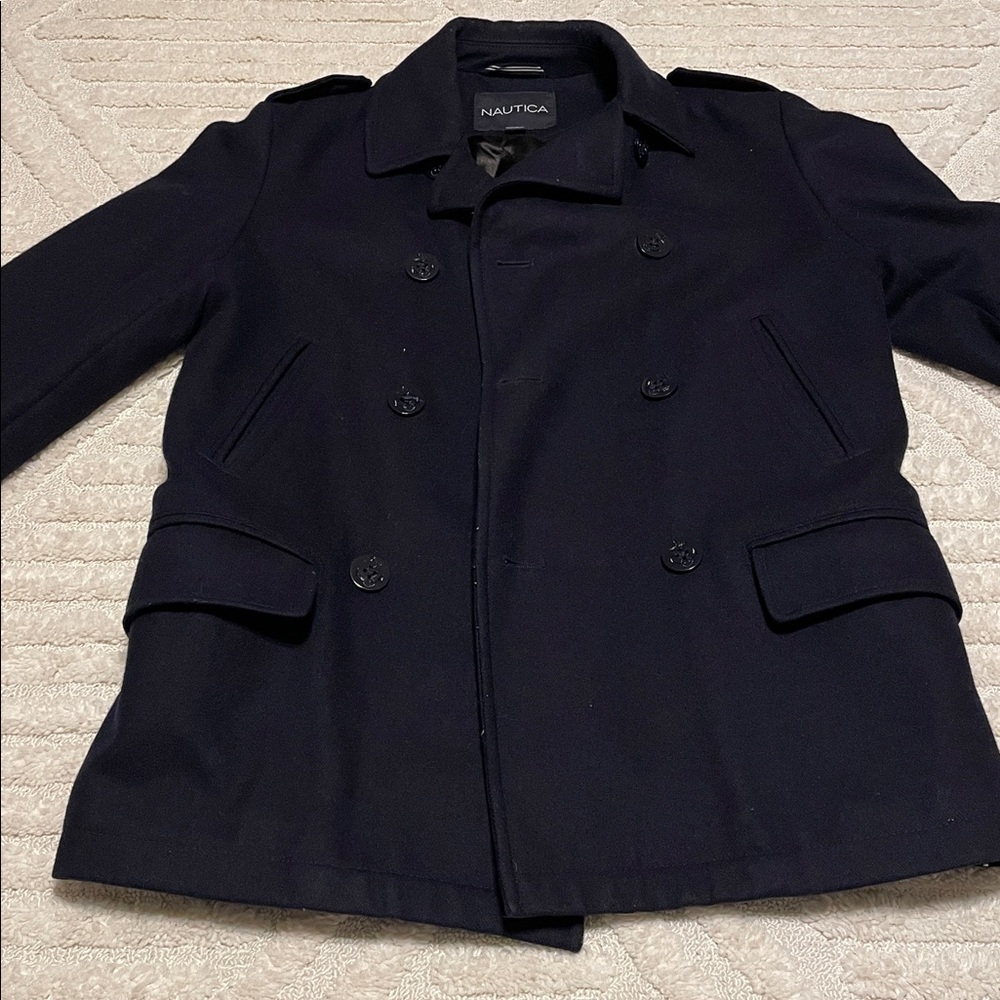 Nautica Navy Double-Breasted Peacoat